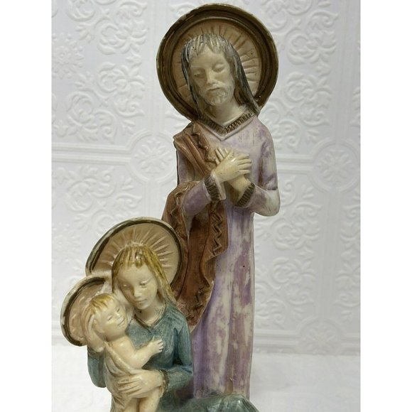 Italy Depose Faro Holy Family Figure - Mary Jesus Joseph 8-5/8" Vintage - Picture 6 of 11
